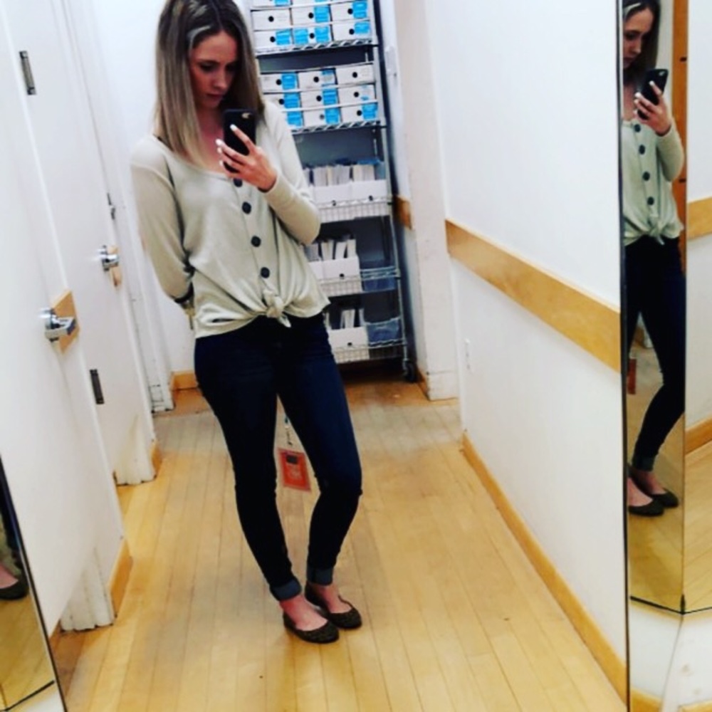 Long Sleeve Front Tie Top